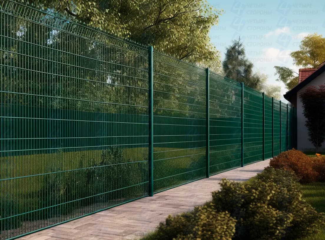 Антивандальный 3D-забор из оцинкованной стали (5 мм)