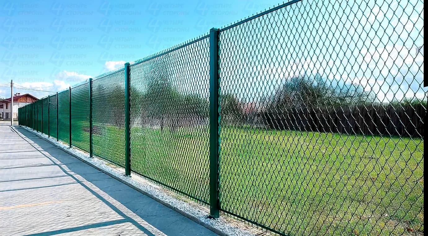 Забор из сетки рабица