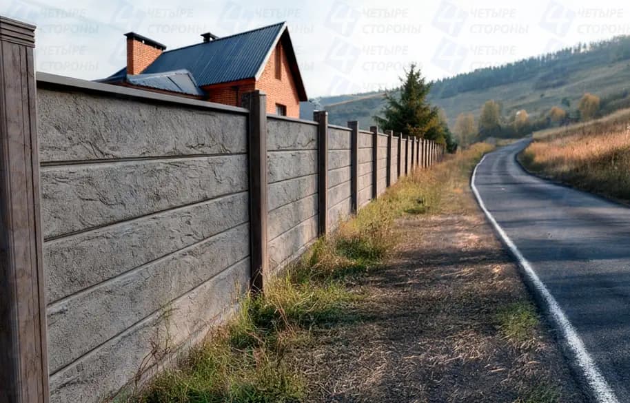 Гибкий бетонный забор для склонов (М300 + пластификаторы)