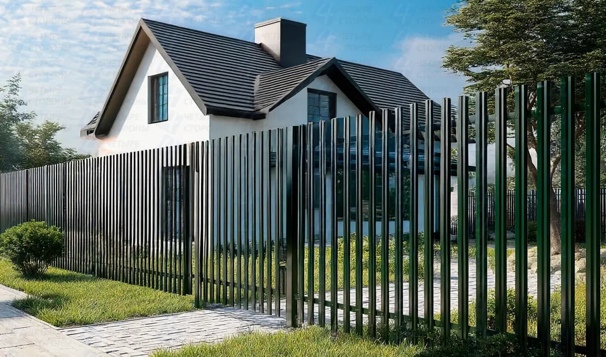 Евроштакетник Стандарт (сталь 0.5 мм, полимер RAL)