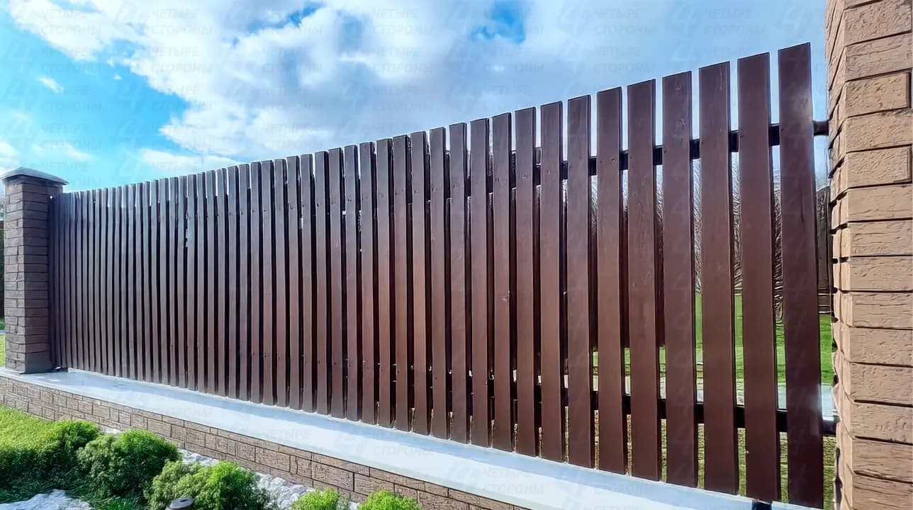 Евроштакетник под ключ (сталь 0.5 мм, монтаж в Москве)