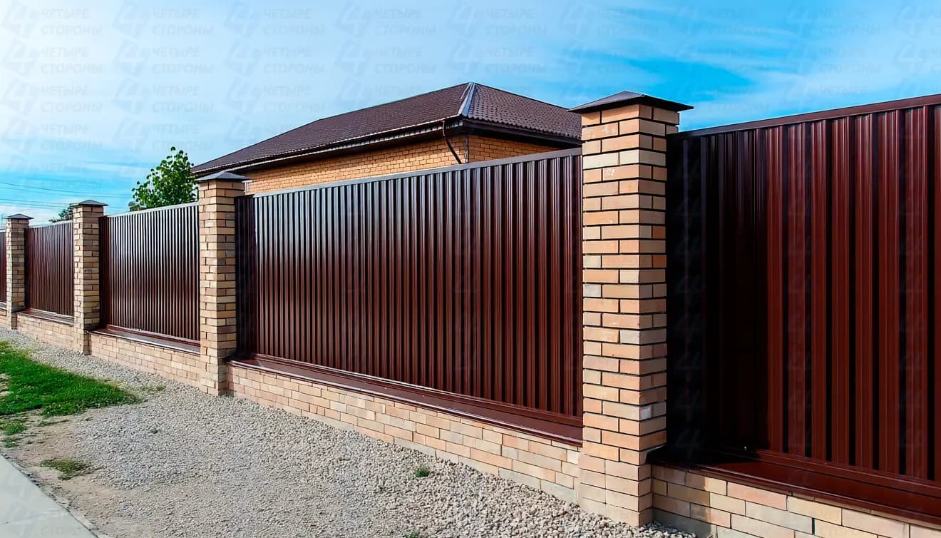 Забор из профнастила под ключ