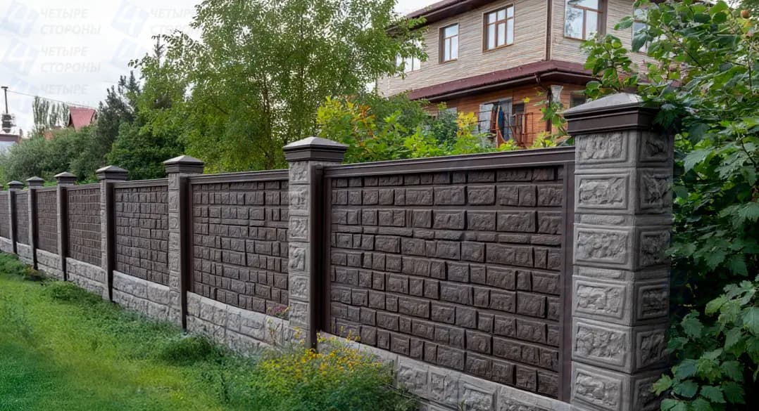 Гибкий каменный забор для склонов (секции с армированием)