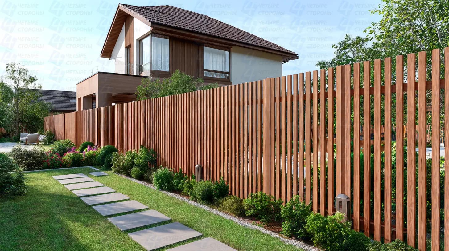 Лиственничный забор Люкс (масло-воск, антипирен)